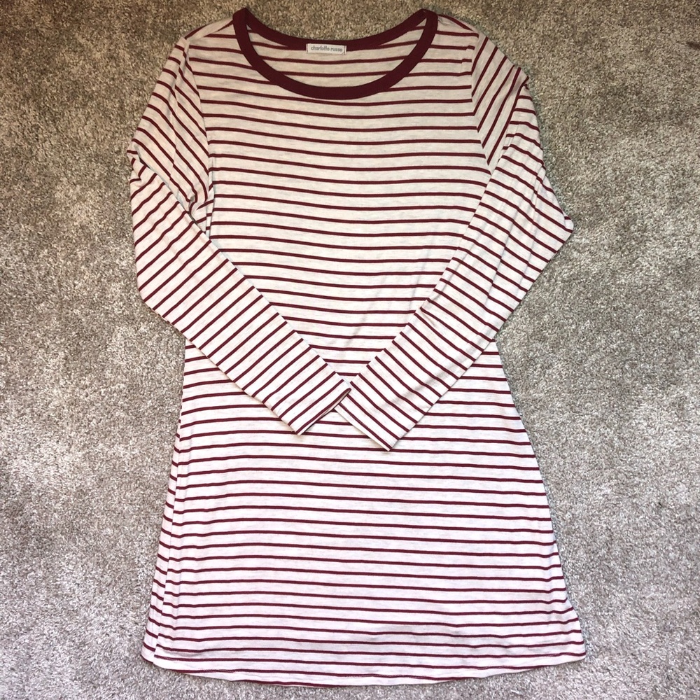Charlotte Russe | Long-Sleeved Striped Dress